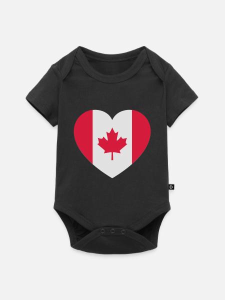 canada_2color - Baby Premium Kurzarmbody - Schwarz