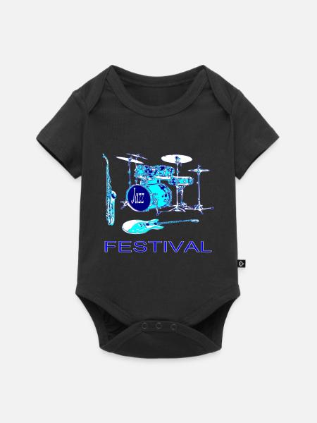 Jazz Festival - Baby Premium Kurzarmbody - Schwarz