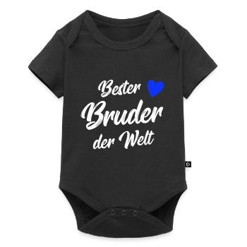 bester bruder - Baby Premium Kurzarmbody - Schwarz - Vorne