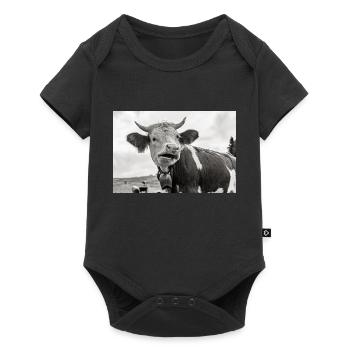 Schiefmaul - Baby Premium Kurzarmbody - Schwarz - Vorne