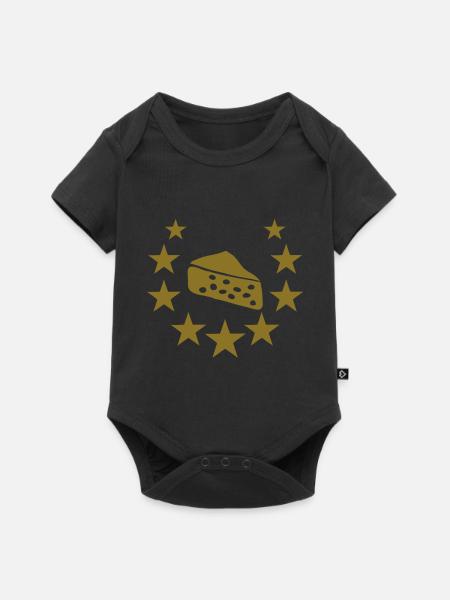 cheese star - Baby Premium Kurzarmbody - Schwarz