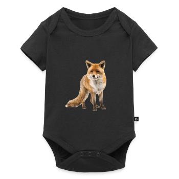 Fuchs - Baby Premium Kurzarmbody - Schwarz - Vorne