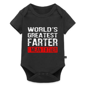 Le plus grand Farter Je veux dire Père du monde - Body à manches courtes Premium Bébé - noir - Devant