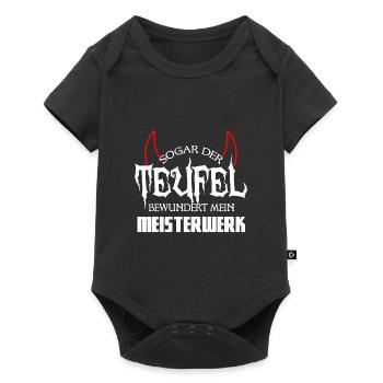 Teufel besser.PNG - Baby Premium Kurzarmbody - Schwarz - Vorne