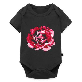 Rose Roses Flower Blossom Garden Nature Gift - Baby Premium short-sleeve bodysuit - black - Front