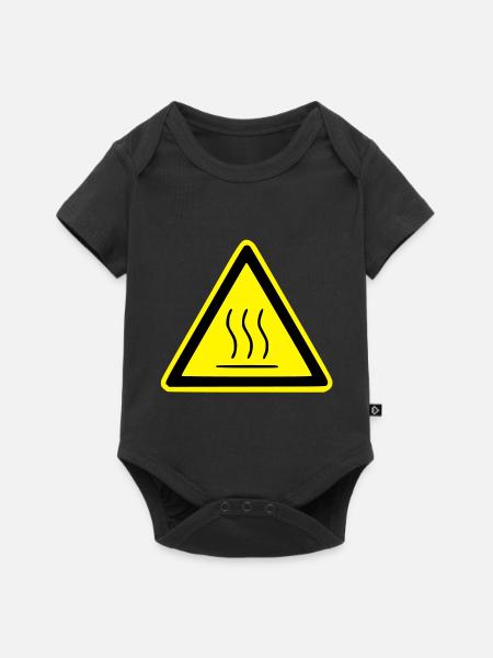 hot surface - Baby Premium Kurzarmbody - Schwarz