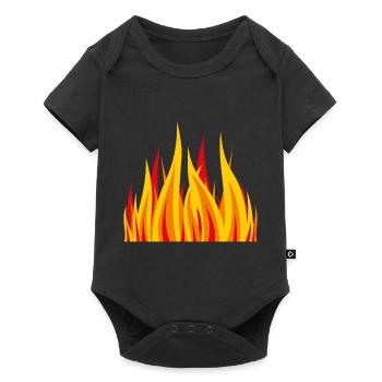 Fire 2 - Baby Premium Kurzarmbody - Schwarz - Vorne