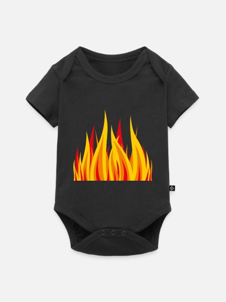 Fire 2 - Baby Premium Kurzarmbody - Schwarz