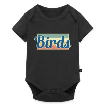 Oiseaux oiseaux - Body à manches courtes Premium Bébé - noir - Devant