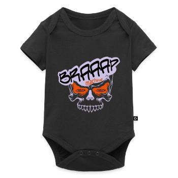 Braaap BIG Skull - Baby Premium Kurzarmbody - Schwarz - Vorne