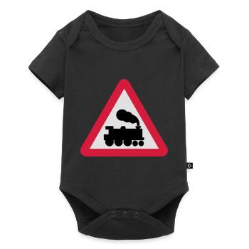 Trains - Baby Premium short-sleeve bodysuit - black - Front