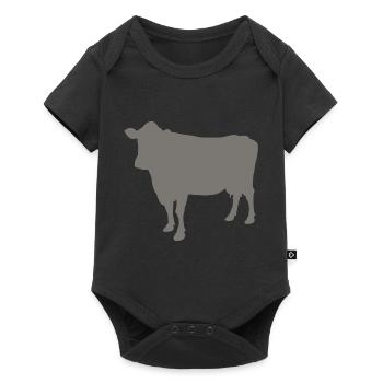 Kuh - Baby Premium Kurzarmbody - Schwarz - Vorne