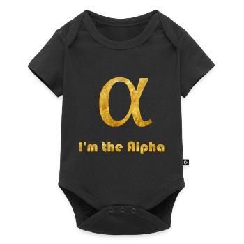 alpha - Body à manches courtes Premium Bébé - noir - Devant