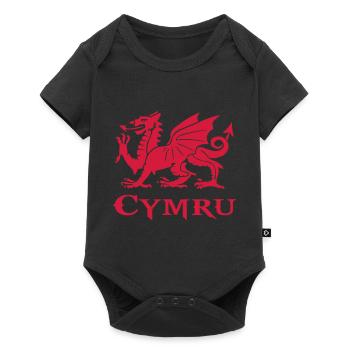 flag of Wales cymru dragon Dragon gallois - Body à manches courtes Premium Bébé - noir - Devant