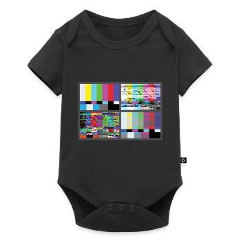 Grand test photo TV 80s 90s rétro design vintage - Body à manches courtes Premium Bébé - noir - Devant