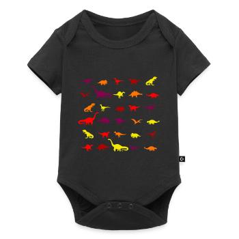 red dino - Baby Premium short-sleeve bodysuit - black - Front
