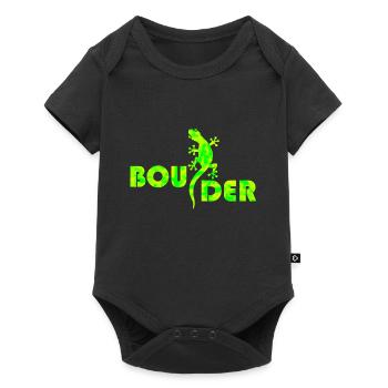 bouldern - Baby Premium Kurzarmbody - Schwarz - Vorne