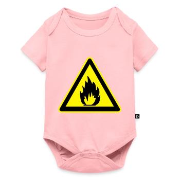 inflammable sign - Baby Premium short-sleeve bodysuit - rose - Front