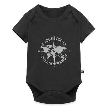 Boussole Backpacker voyage carte du monde Aventure - Body à manches courtes Premium Bébé - noir - Devant