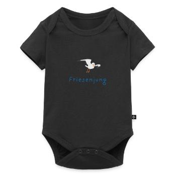 Friesenjung - Baby Premium Kurzarmbody - Schwarz - Vorne