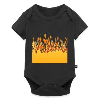 fire flame flame wall - Baby Premium short-sleeve bodysuit - black - Front