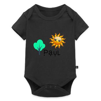 Paul - Baby Premium short-sleeve bodysuit - black - Front