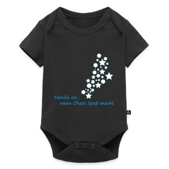 Familie und Chaos - Baby Premium Kurzarmbody - Schwarz - Vorne