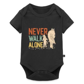 Never walk alone - Cheval - Vintage - Body à manches courtes Premium Bébé - noir - Devant