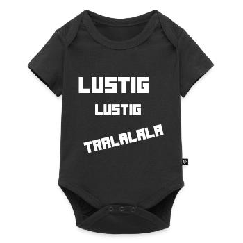 Lustig Lustig tralalalala - Baby Premium Kurzarmbody - Schwarz - Vorne