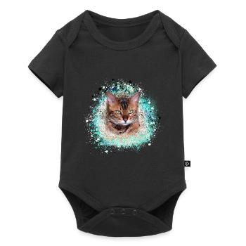 American Lynx, Katze, bengal, Leo, tiger, Malerei, - Baby Premium Kurzarmbody - Schwarz - Vorne