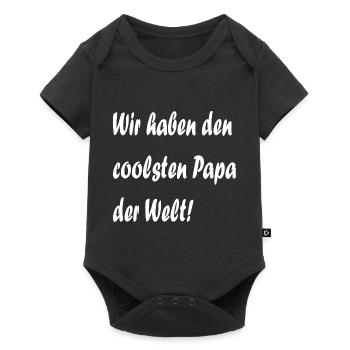 coolster papa - Baby Premium Kurzarmbody - Schwarz - Vorne
