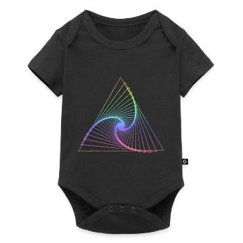 triangle rainbow - Baby Premium short-sleeve bodysuit - black - Front