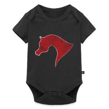 arabic horse - Baby Premium Kurzarmbody - Schwarz - Vorne