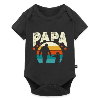 Papa Vintage - Body à manches courtes Premium Bébé - noir - Devant