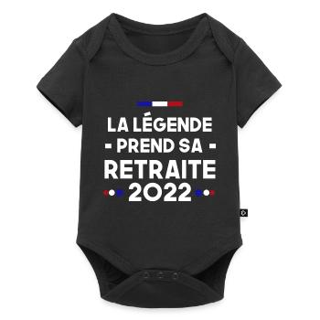 La Légende Prend Sa Retraite 2022 - Body à manches courtes Premium Bébé - noir - Devant