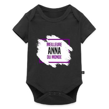 Anna - Body à manches courtes Premium Bébé - noir - Devant