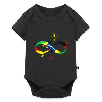 Unendlich Brasil Germany - Baby Premium short-sleeve bodysuit - black - Front