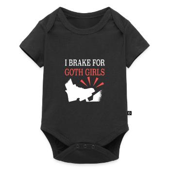 Gothic Gothic Alt Girls I brake for Goth Girls - Baby Premium Kurzarmbody - Schwarz - Vorne