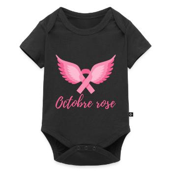 Octobre rose Lutte contre le cancer du sein - Body à manches courtes Premium Bébé - noir - Devant