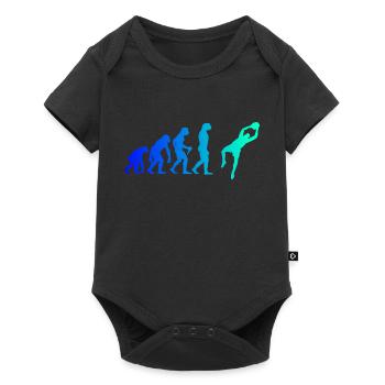 Evolution Torhüter Fußball Torwart Fußballer Fußba - Baby Premium Kurzarmbody - Schwarz - Vorne