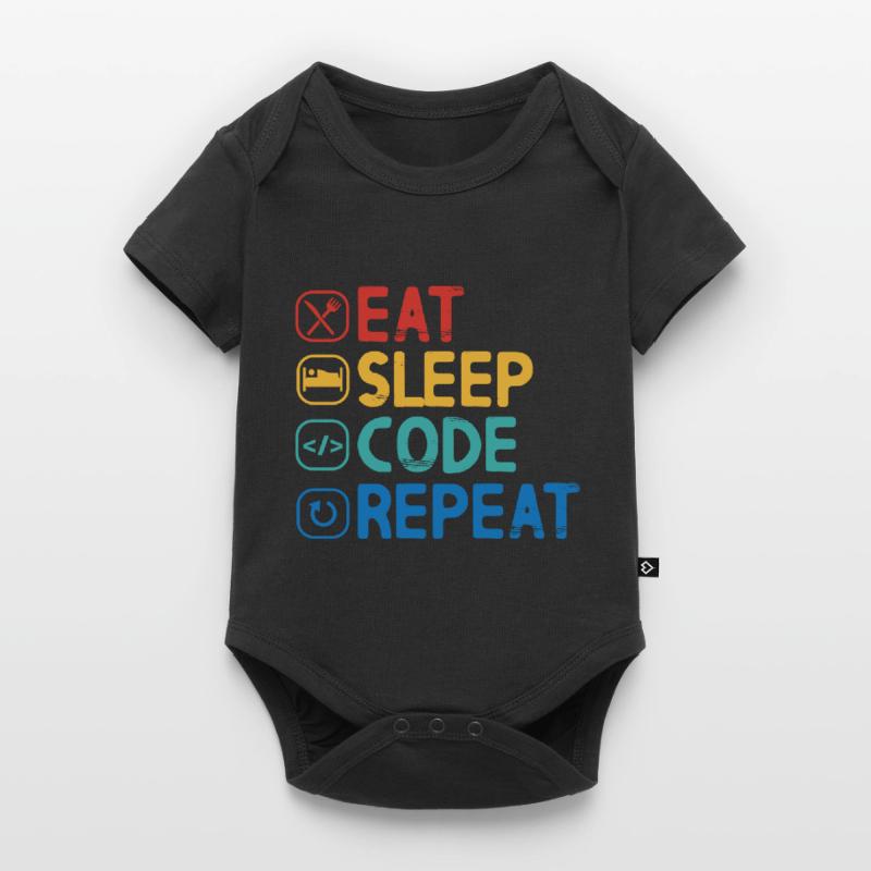 Eat Sleep Code Repeat Baby Premium Kurzarmbody