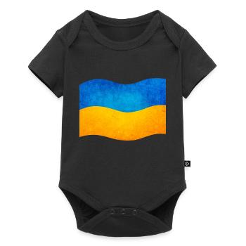 The flag of ukraine, ukrainian flag - Baby Premium short-sleeve bodysuit - black - Front