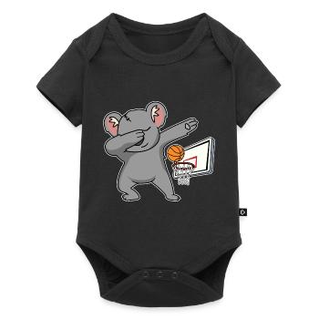 dab dabbing koala basket-ball koalas bande dessinée mignon - Body à manches courtes Premium Bébé - noir - Devant
