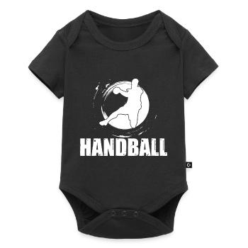 Cool handball motif for handball players - Baby Premium short-sleeve bodysuit - black - Front