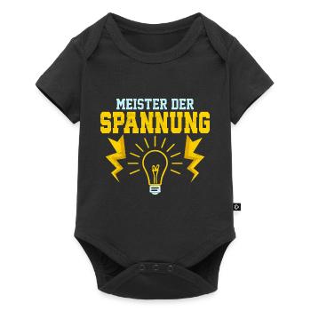 Meister der Spannung Elektriker Elektroniker - Baby Premium Kurzarmbody - Schwarz - Vorne
