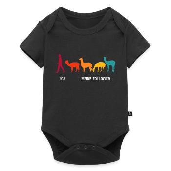 Ich meine Follower Llama Alpacas Lamas - Baby Premium Kurzarmbody - Schwarz - Vorne