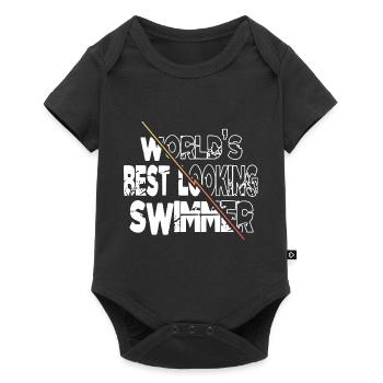 t-shirts de piscine intérieure de triathlon - Body à manches courtes Premium Bébé - noir - Devant