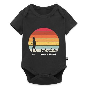 Ich meine Follower Katze Katzen Katzenliebhaberin - Baby Premium Kurzarmbody - Schwarz - Vorne