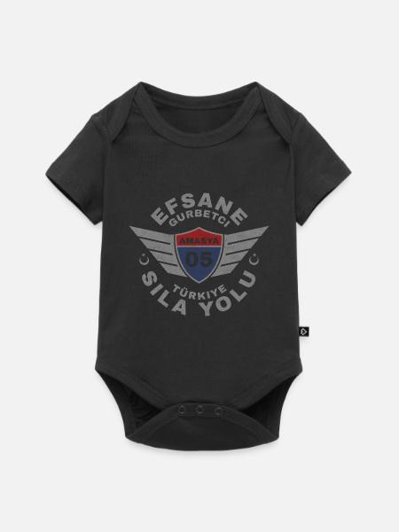 Amasya - Baby Premium Kurzarmbody - Schwarz