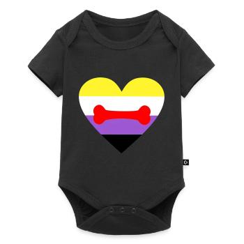 Puppy non binaire Jouez à la fierté LGBTQ - Body à manches courtes Premium Bébé - noir - Devant